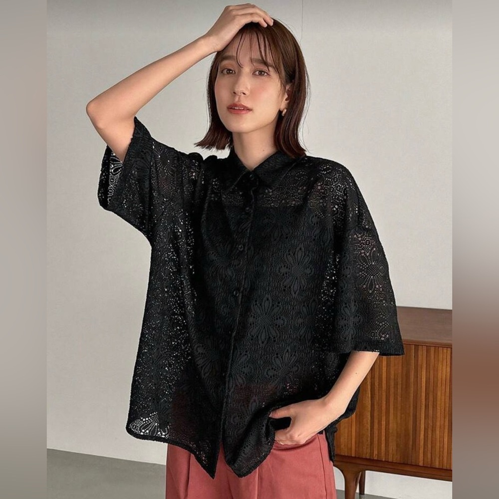 Black Lace Women's Top
